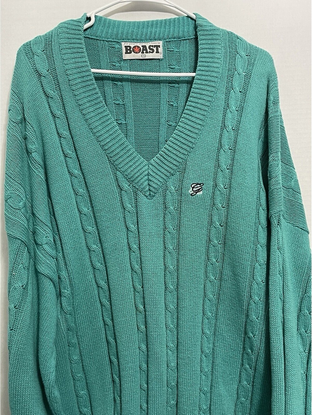 Vintage BOAST Men's Size 2XL V-neck  Knit Winter Sweater